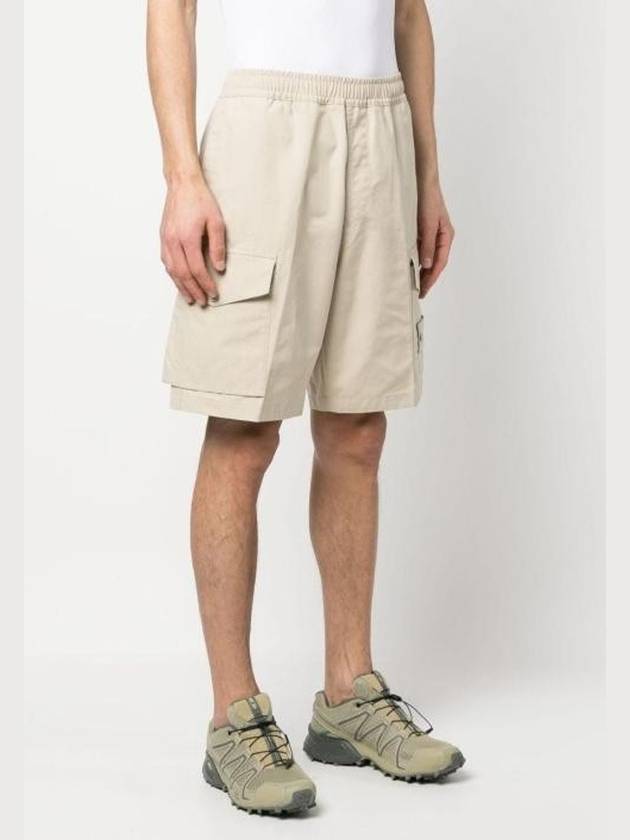 Men's Ghost Piece Cotton Shorts Beige - STONE ISLAND - BALAAN 4