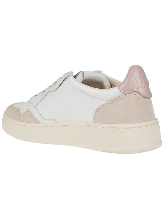 Medalist Leather Suede Low Top Sneakers White Pink - AUTRY - BALAAN 4