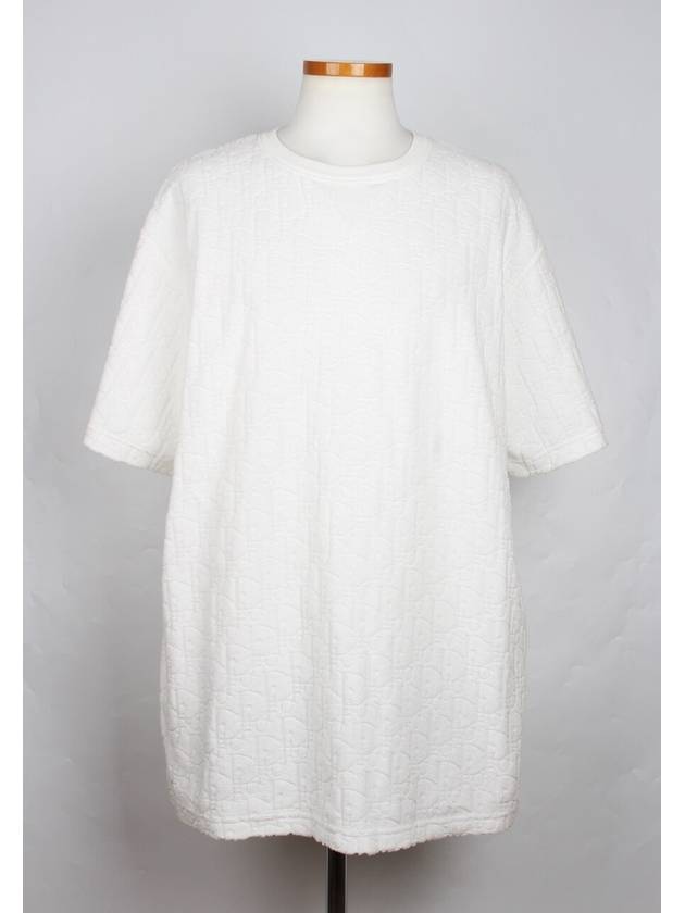 Oblique terry short sleeve t shirt white XL - DIOR - BALAAN 1