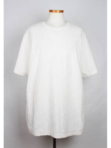 Oblique terry short sleeve t shirt white XL - DIOR - BALAAN 1