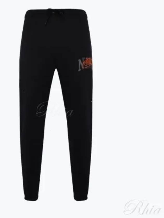 Men's Club Fleece Cuffed Trousers Track Pans Black - NIKE - BALAAN 2