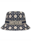 D-Bobby Macrocannage Small Brim Bucket Hat Blue Beige - DIOR - BALAAN 2