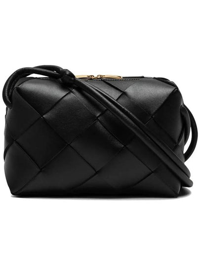 Cassette Intrecciato Small Cross Bag Black - BOTTEGA VENETA - BALAAN 2