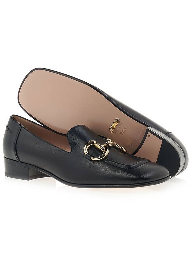 Horsebit Square Toe Leather Loafers Black - GUCCI - BALAAN 6