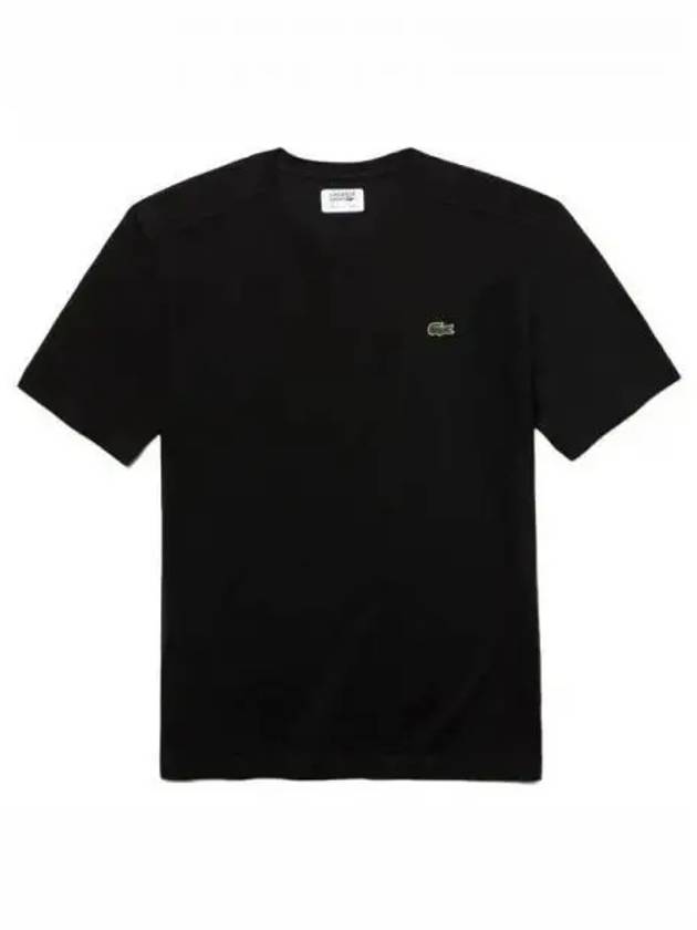 Men's Small Logo Sports Breathable Short Sleeve T-Shirt Black - LACOSTE - BALAAN 2