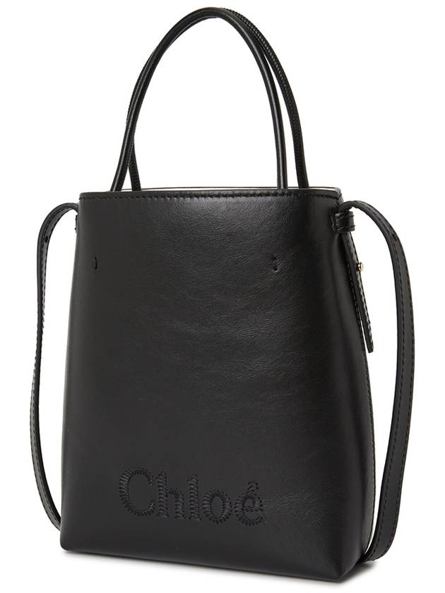 Sense Micro Calfskin Tote Bag Black - CHLOE - BALAAN 3