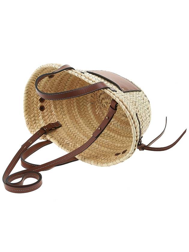 Cadix Mini Raffia Basket Tote Bag Cognac - ISABEL MARANT - BALAAN 5