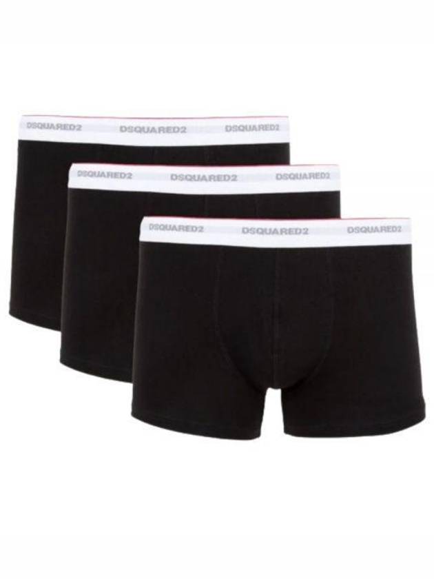 Men's Cotton Boxer Briefs 3 Pack Black - DSQUARED2 - BALAAN 2