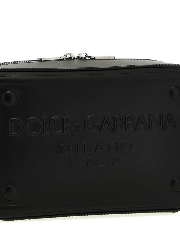 embossed logo messenger bag black - DOLCE&GABBANA - BALAAN 4