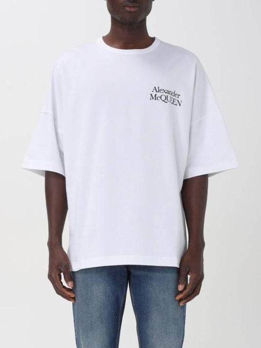 24FW Short Sleeve T-Shirt 759390 QTABR 0909 White - ALEXANDER MCQUEEN - BALAAN 1