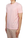 Men's Lyocell Round Neck Cotton Short Sleeve T-Shirt Pink - TOM FORD - BALAAN 5