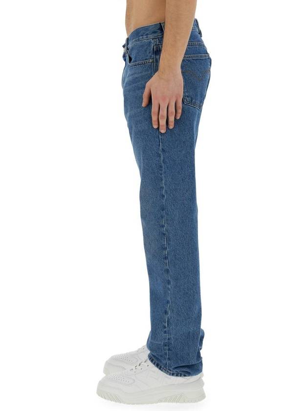 Denim Straight Pants 10108161A04165 1D360 Blue - VERSACE - BALAAN 5