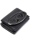 1DR Tri Fold Leather Wallet Black - DIESEL - BALAAN 4