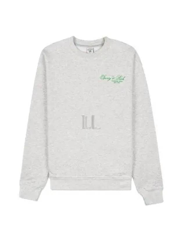 Logo Print Cotton Sweatshirt Light Grey - SPORTY & RICH - BALAAN 2