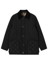 Long Sleeved Quilted Jacket Black - BURBERRY - BALAAN 6