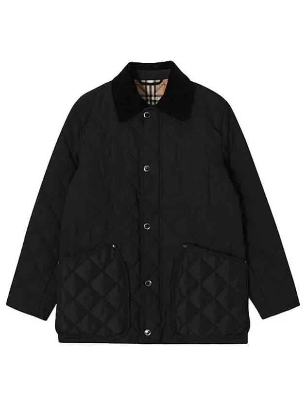 Long Sleeved Quilted Jacket Black - BURBERRY - BALAAN 2