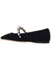 Women s Suede Flat Shoes ADE SZR BLACK WHITE - JIMMY CHOO - BALAAN 3