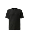 Piquet Waffle Logo Short Sleeve T-Shirt Black - CP COMPANY - BALAAN 2