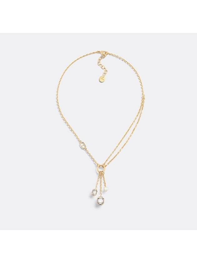 Women PETIT CD Pearl Chain Necklace Gold N3048WOMCY D03S - DIOR - BALAAN 2