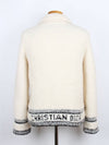 Ecru technical wool fleece knit jacket S - DIOR - BALAAN 4