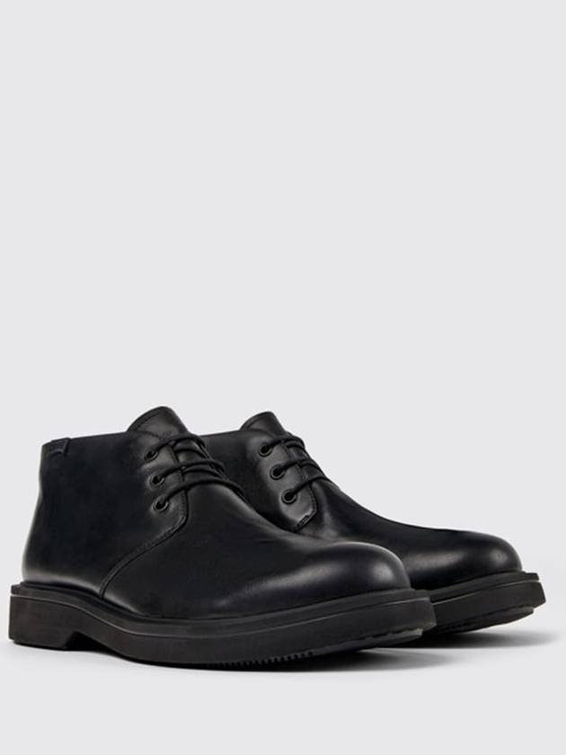 Norman Lace-Up Leather Ankle Boots Black - CAMPER - BALAAN 3