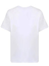 Satellite Logo Crew Neck Short Sleeve T-Shirt White - MOOSE KNUCKLES - BALAAN 5