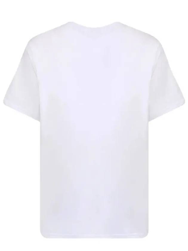 Satellite Logo Crew Neck Short Sleeve T-Shirt White - MOOSE KNUCKLES - BALAAN 5