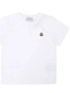 Kids Logo Patch Short Sleeve White 8C00018 83907 001 8 10A - MONCLER - BALAAN 2