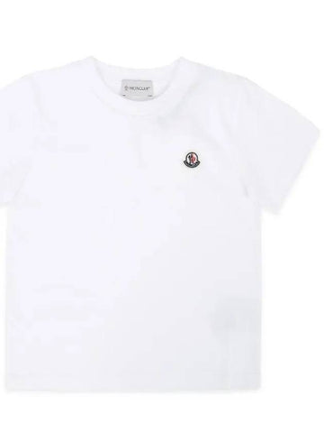 Kids Logo Patch Short Sleeve White 8C00018 83907 001 8 10A - MONCLER - BALAAN 1