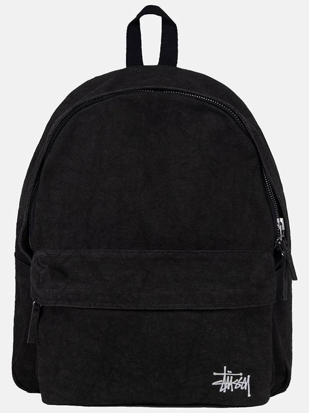 Logo Canvas Backpack Washed Black - STUSSY - BALAAN 2