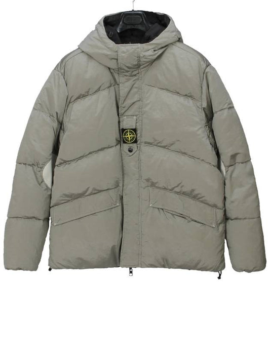 Logo Patch Reversible Padding Grey - STONE ISLAND - BALAAN 2