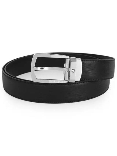 Pin Buckle 30mm Leather Belt Black - MONTBLANC - BALAAN 2