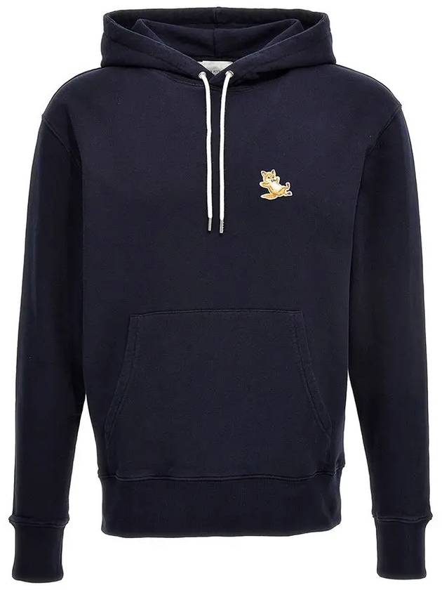 Chillax Fox Patch Classic Hoodie Navy - MAISON KITSUNE - BALAAN 3