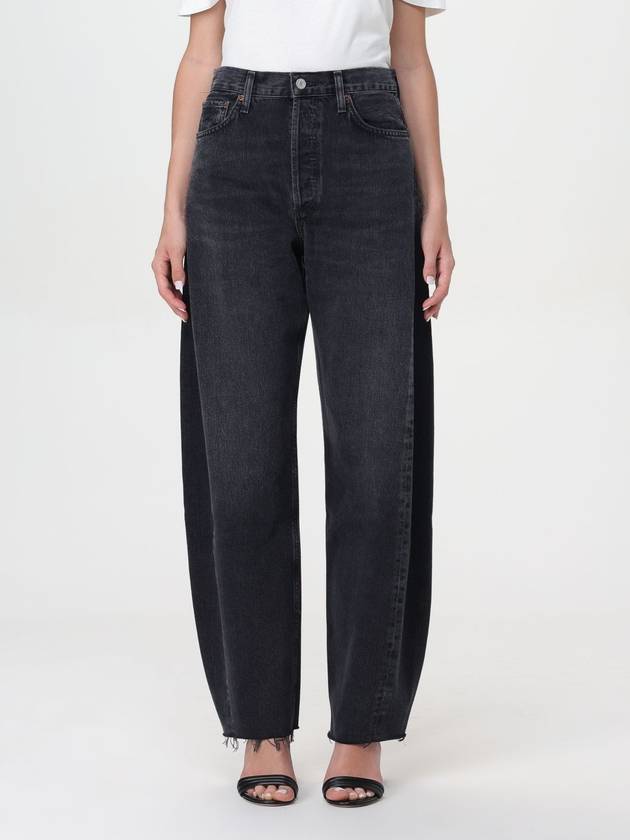 Luna High Rise Pieced Taper Jeans Black - AGOLDE - BALAAN 2