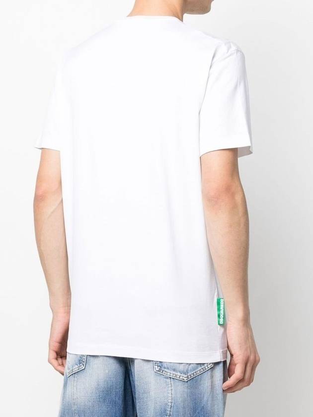 Short Sleeve T-Shirt S78GD0066 S24427 100 White - DSQUARED2 - BALAAN 5