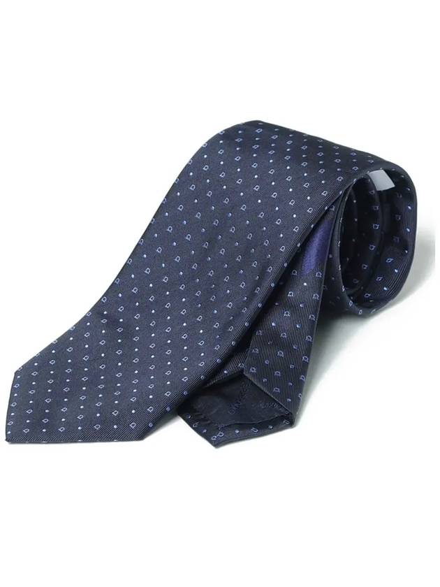 Men's Silk Tie Navy - SALVATORE FERRAGAMO - BALAAN 2