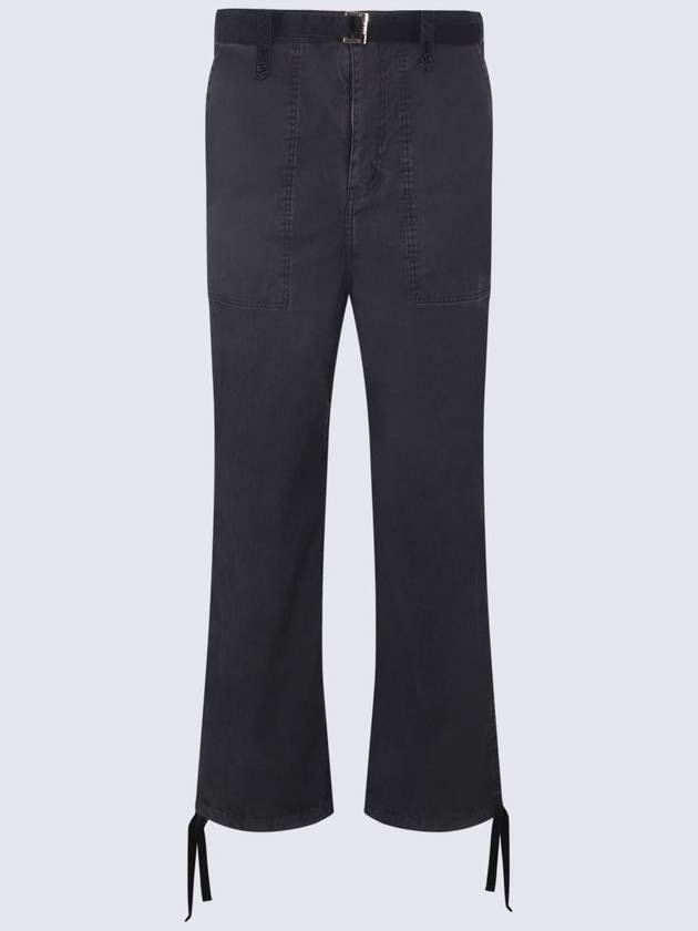 Sacai Black Cotton Pants - SACAI - BALAAN 1