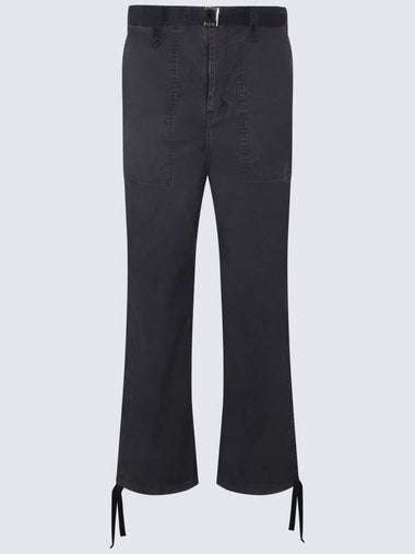 Sacai Black Cotton Pants - SACAI - BALAAN 1