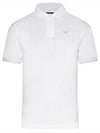 Men's Embroidered Logo Sports Polo Shirt White - BARBOUR - BALAAN 2