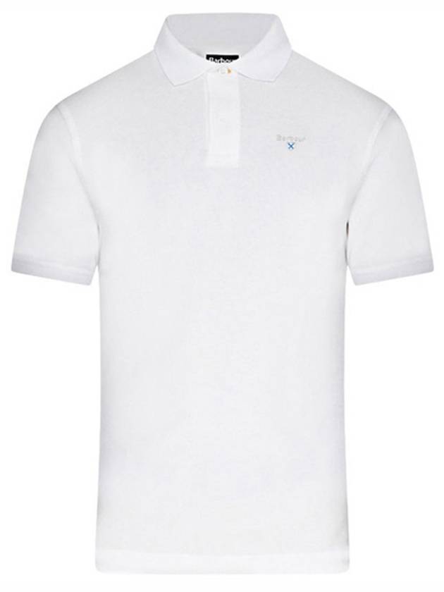 Men's Embroidered Logo Sports Polo Shirt White - BARBOUR - BALAAN 2