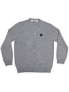 Black Heart Wappen Wool Cardigan Grey - COMME DES GARCONS - BALAAN 2