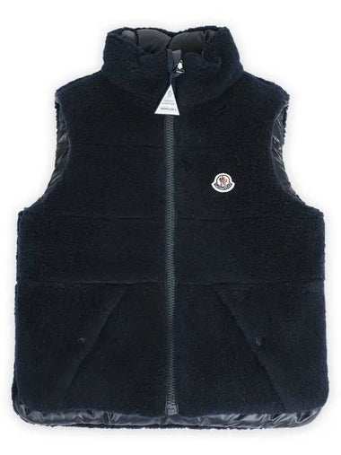 Kids COLBRICON Reversible Teddy Padded Vest Navy 1A00113 809BY 742 - MONCLER - BALAAN 1