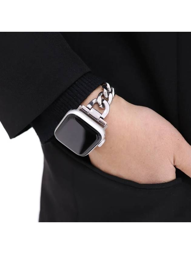 Apple Watch Strap Surgical Steel Silver Chain - BASSCLEF - BALAAN 3