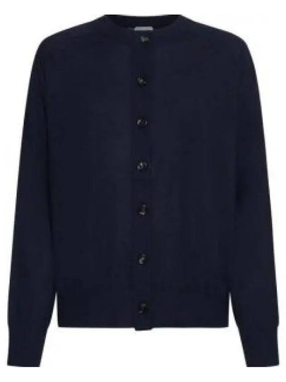 Round Neck Cashmere Cardigan Navy - BOTTEGA VENETA - BALAAN 2