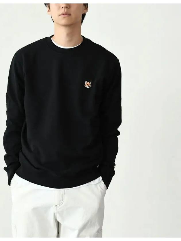 Fox Head Patch Regular Sweatshirt Black - MAISON KITSUNE - BALAAN 2