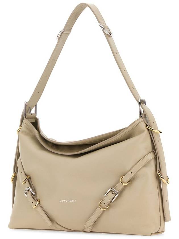 Voyou Medium Leather Shoulder Bag Beige - GIVENCHY - BALAAN 3