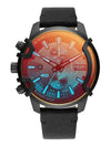 Griffed Chronograph Leather Strap Watch Black - DIESEL - BALAAN 3