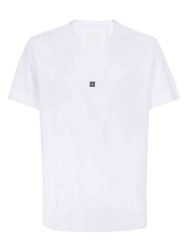 Embroidered Logo Jersey Short Sleeve T-shirt White - GIVENCHY - BALAAN 2