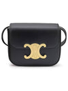 Triomphe Small Shiny Calfskin Cross Bag Black - CELINE - BALAAN 3