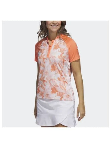 adidas GOLF Women s Floral Polo Shirt IB4532 - ADIDAS GOLF - BALAAN 1